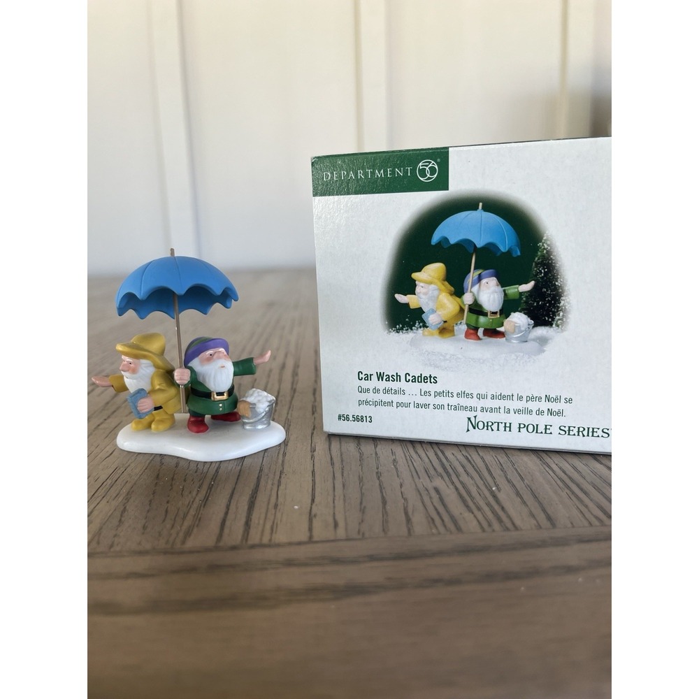 Dept 56 North Pole Series Car Wash Cadets 56.56813 Christmas Village Figurine